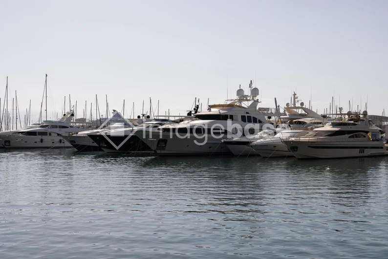 Luxurious Yachts Docked