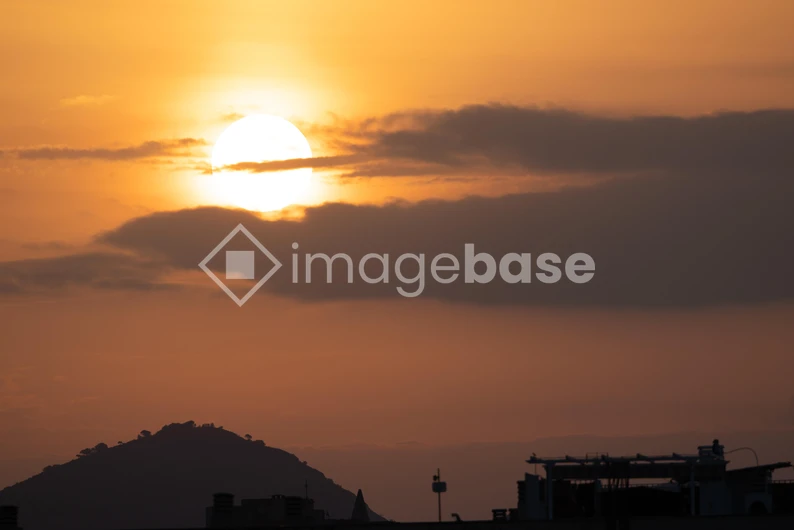Sunset Over the Cityscape