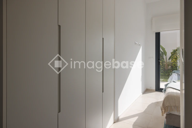 Minimalist Bedroom with Garden View