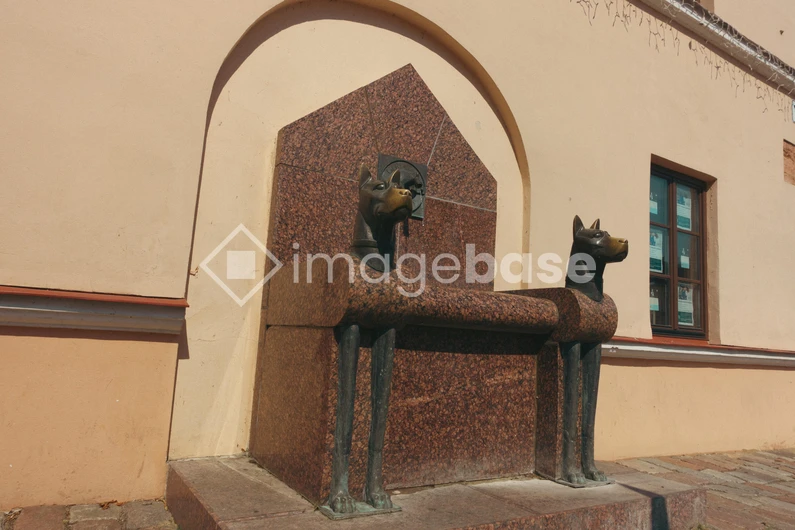 Historic Stone Dog Sculptures