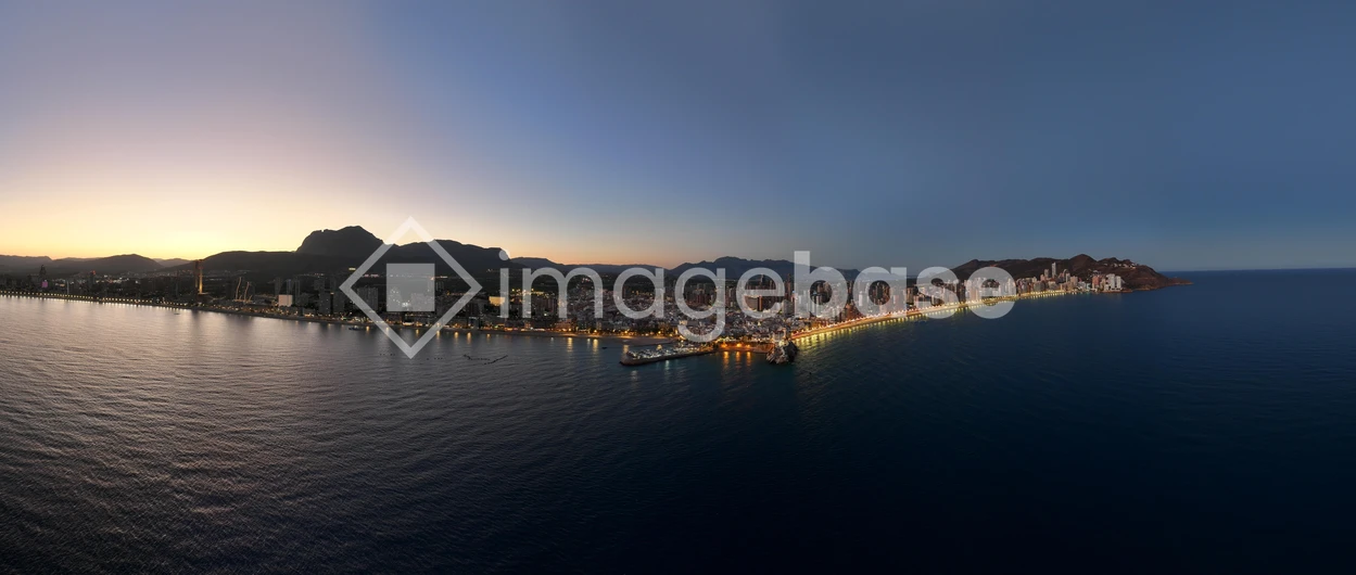 Sunset Cityscape over the Coastline