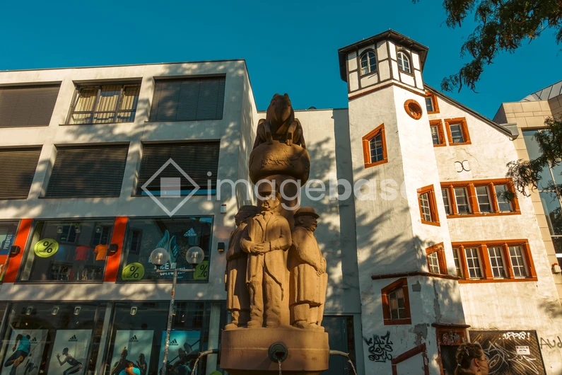 Historic Statue in Urban Setting
