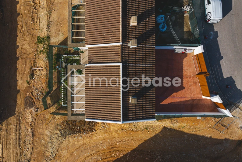 Aerial View of a Construction Site