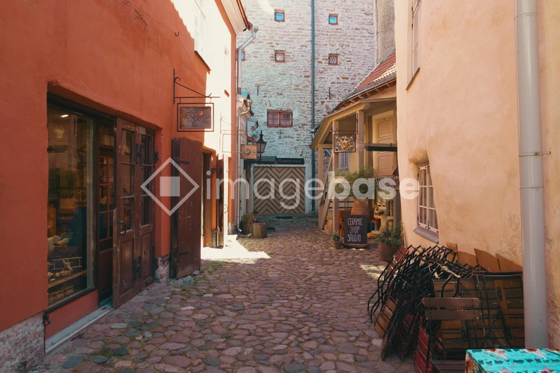 Charming Cobblestone Alley