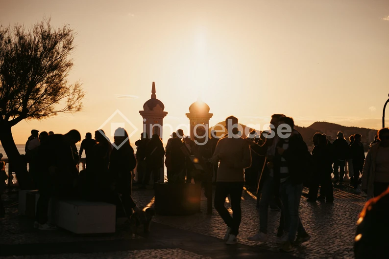 Sunset Gathering at Scenic Lookout