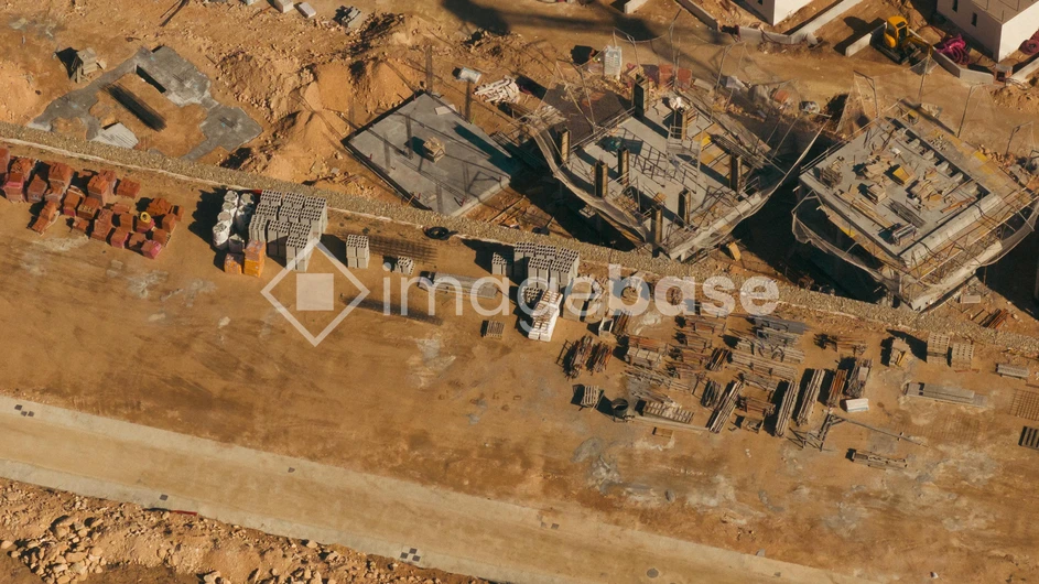 Aerial View of Construction Site