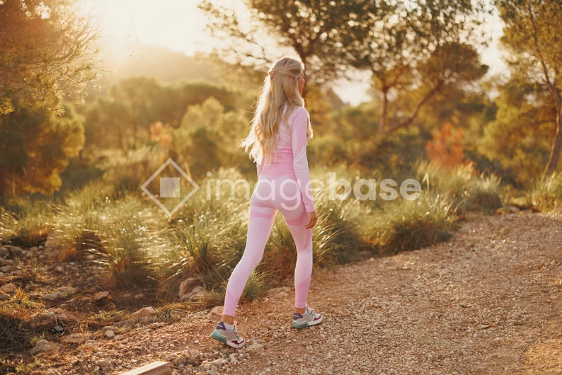 Woman Walking in Nature