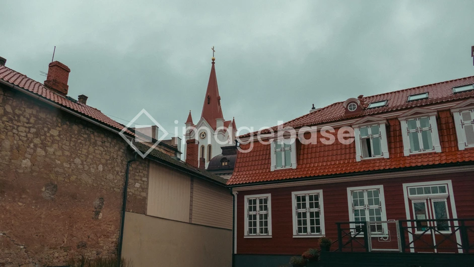 Rustic Architecture and Church Tower