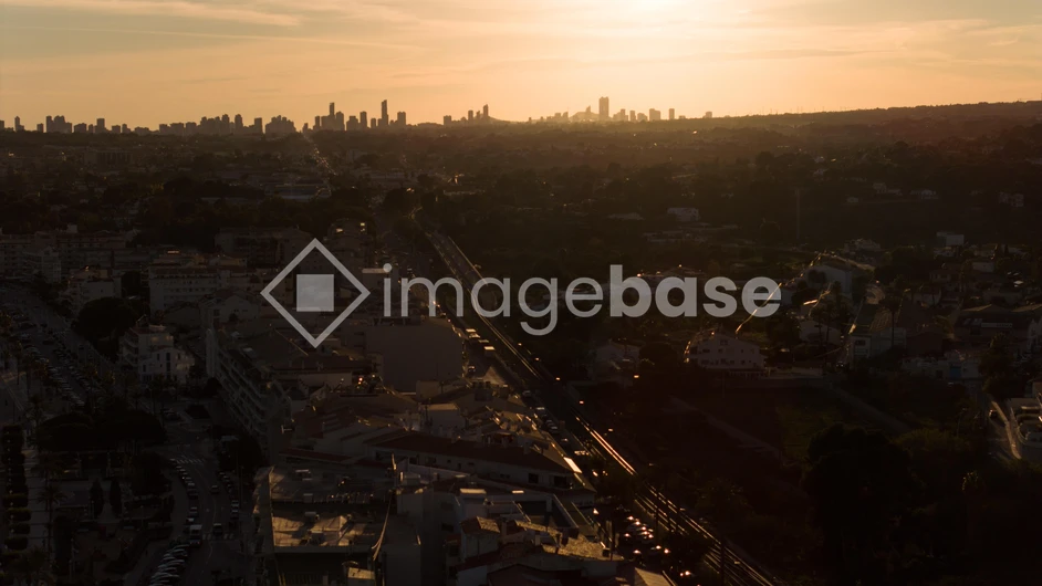 Sunset Over Cityscape