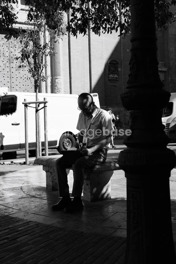 Reflective Moment in the City