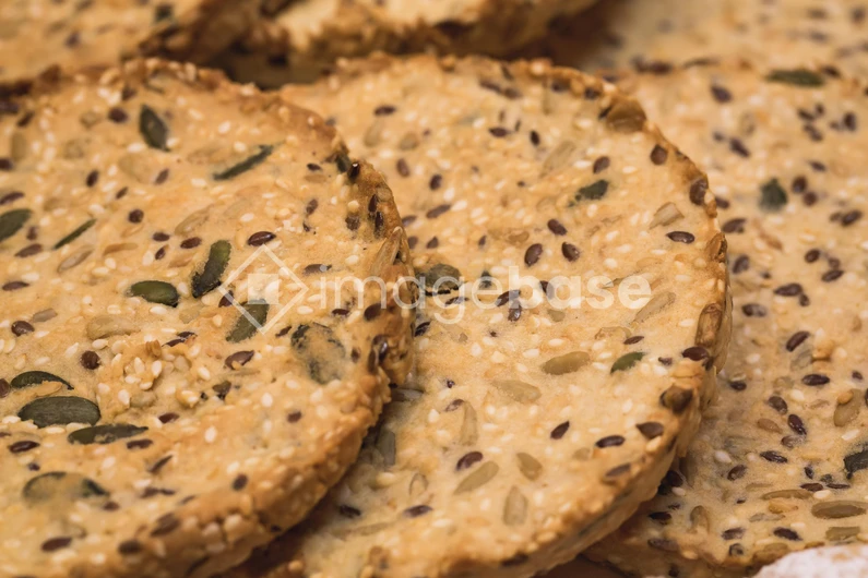 Close-Up of Seed Crackers