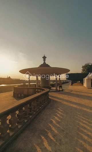Sunset by the Pavilion