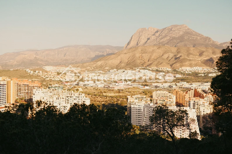 Scenic Mountain Cityscape