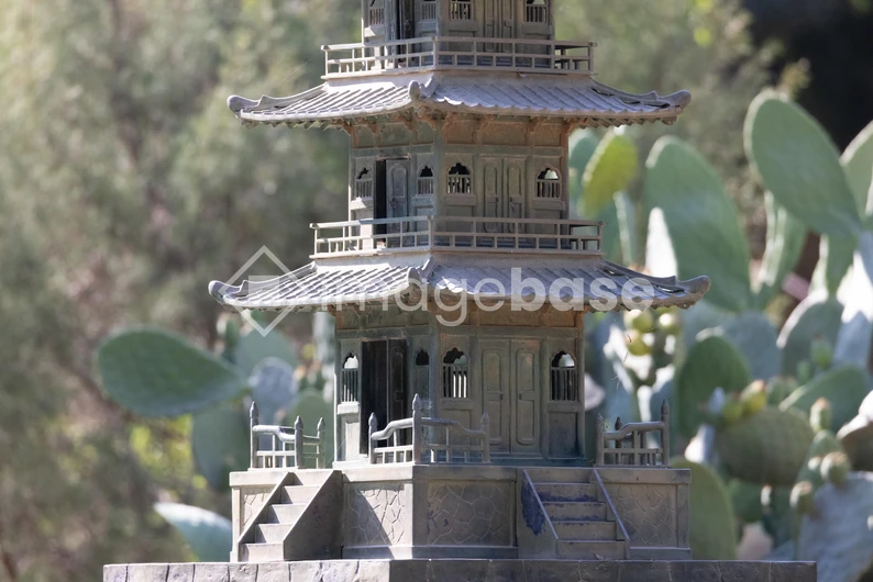 Miniature Pagoda in a Garden