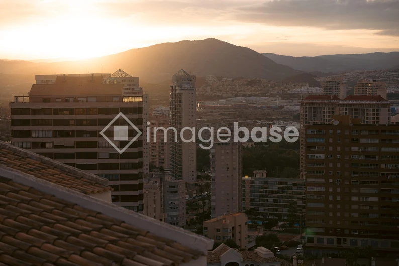 Sunset Over Cityscape
