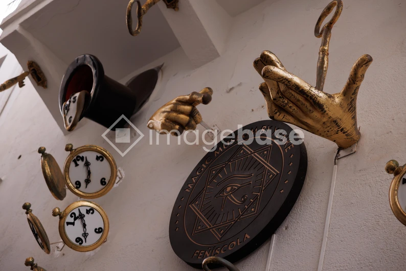 Surreal Wall Art with Clocks and Hands