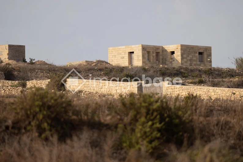 Stone Buildings on Hill