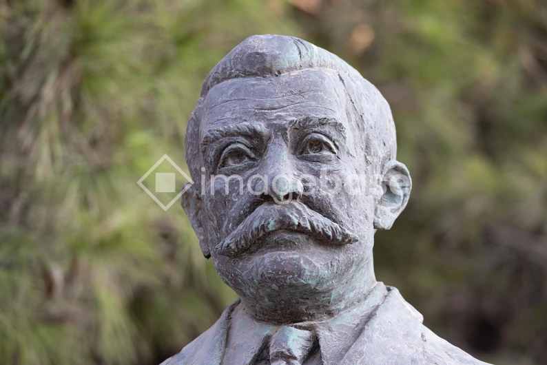 Bronze Bust of a Historical Figure