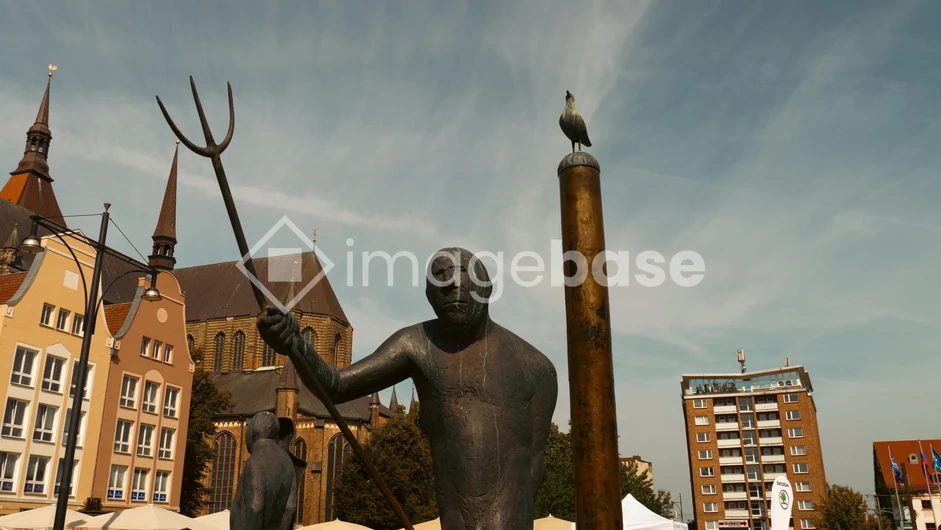 Historic Statues in Urban Setting