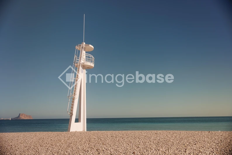 Beach with Lifeguard Tower
