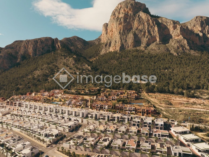 Mountainous Landscape with Residential Area
