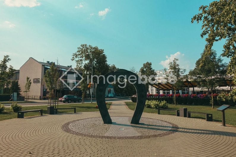 Urban Sculpture in Sunny Plaza