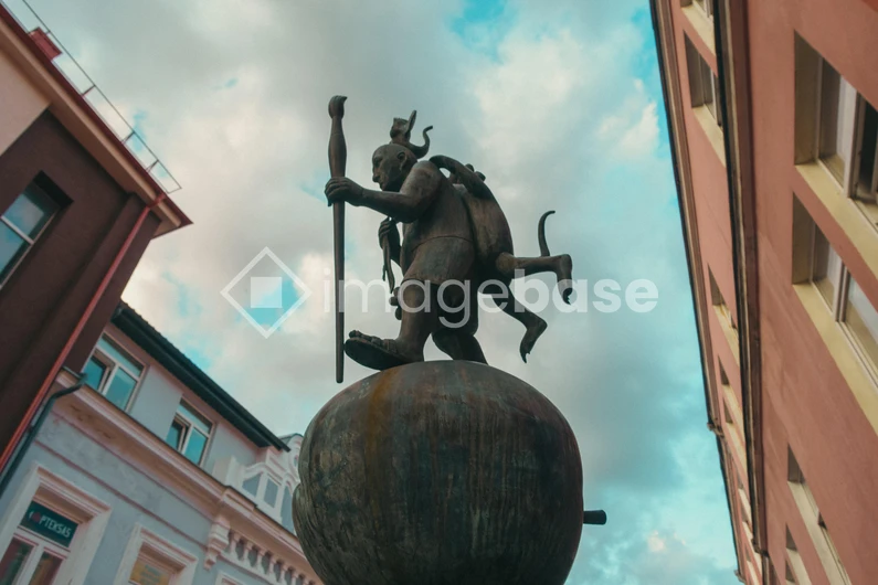 Urban Sculpture against Skyline
