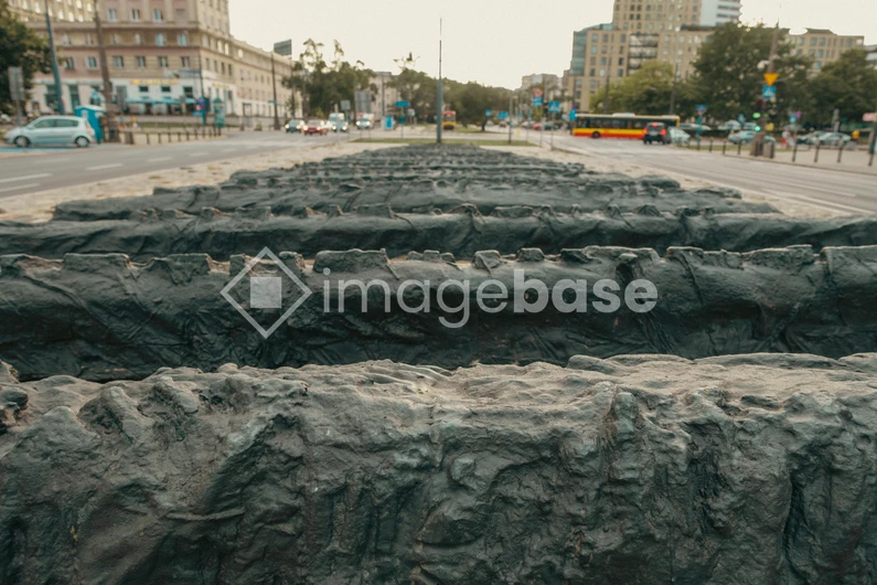 Urban Sculpture in Cityscape
