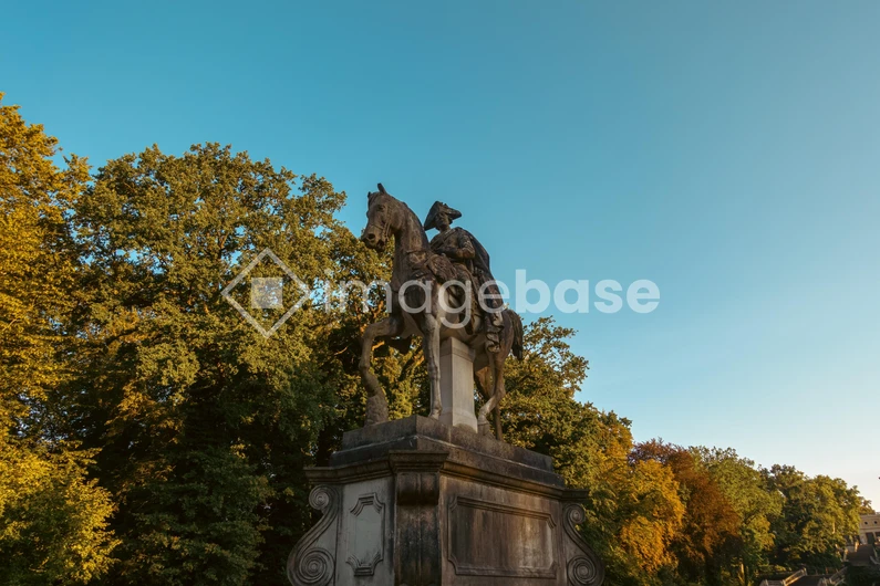 Statue in Leafy Park