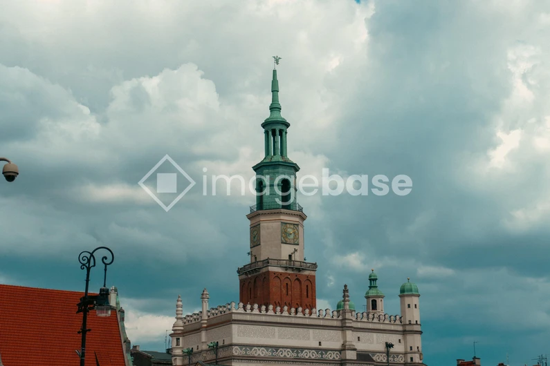 Historic Tower Under Clouds