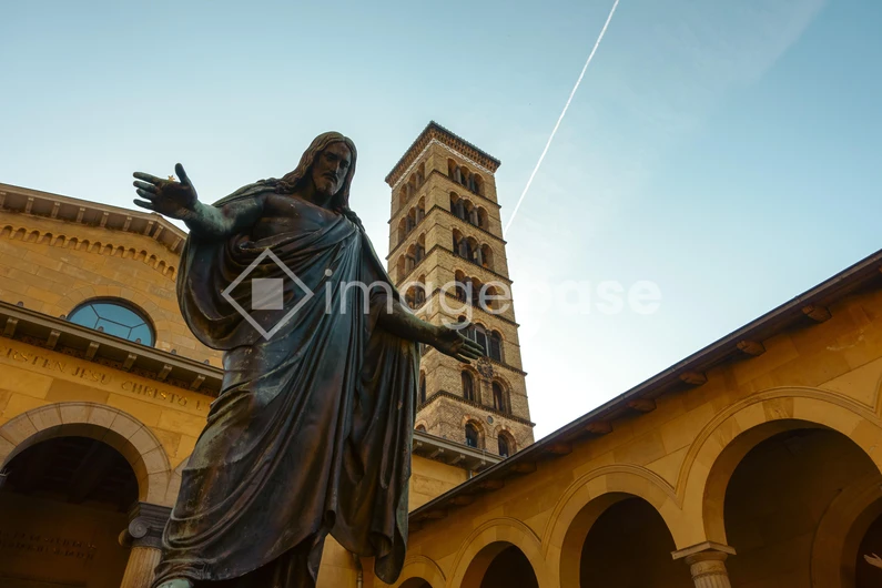 Historic Architecture with Statue