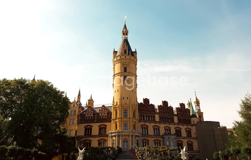 Historic Castle under Blue Sky
