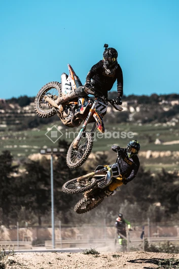 Dirt Bike Aerial Stunt