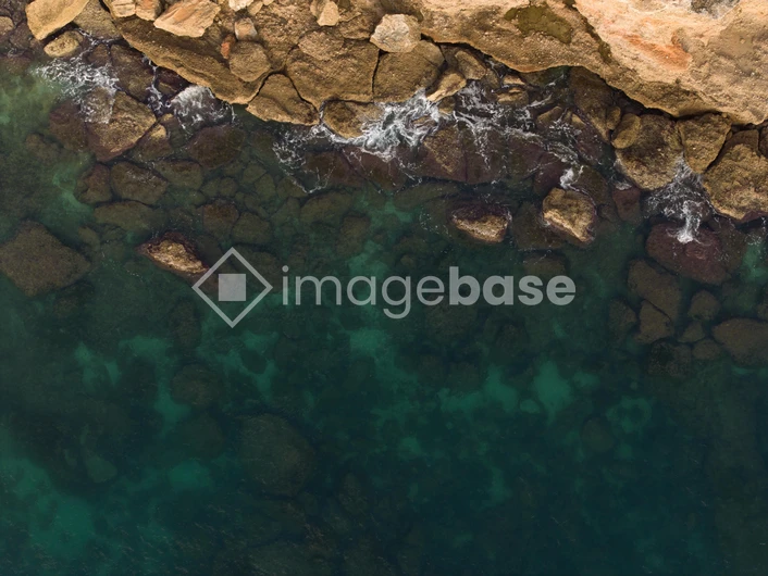 Rocky Shoreline and Ocean