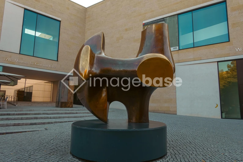 Modern Art Sculpture in Urban Setting