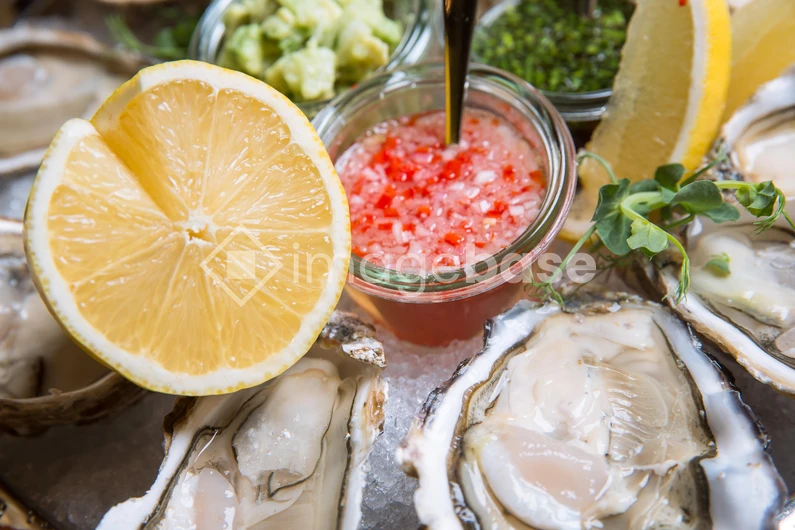 Oysters with Fresh Garnishes