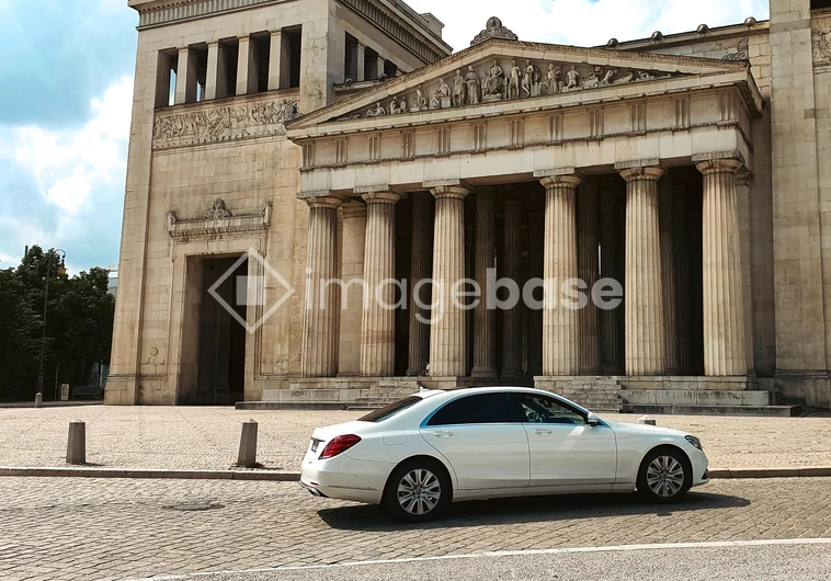 Classical Building with Car