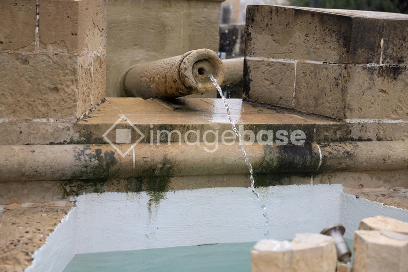 Rustic Stone Fountain