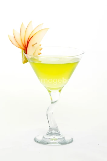 Elegant Cocktail with Apple Garnish