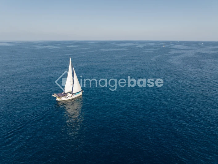 Sailboat on Open Sea
