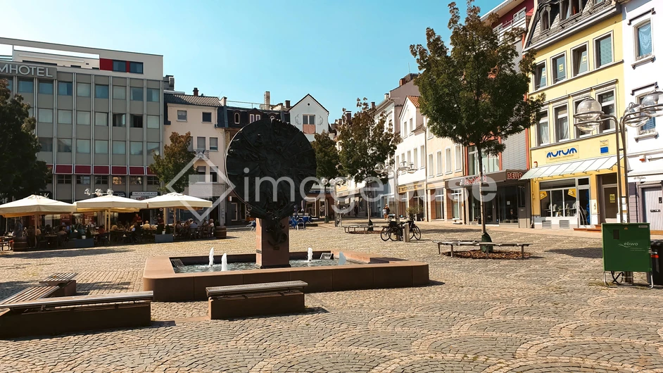 Bustling Town Square