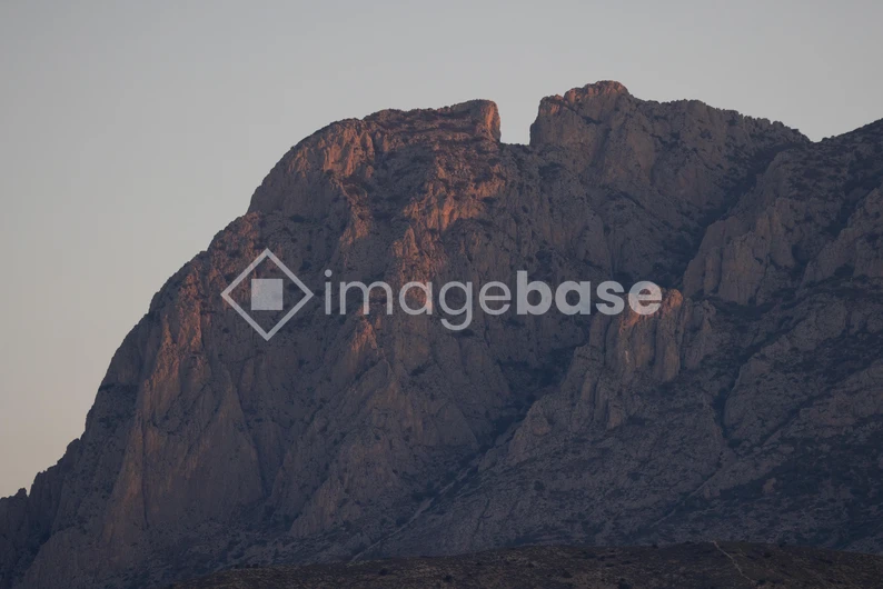 Sunlit Mountain Range