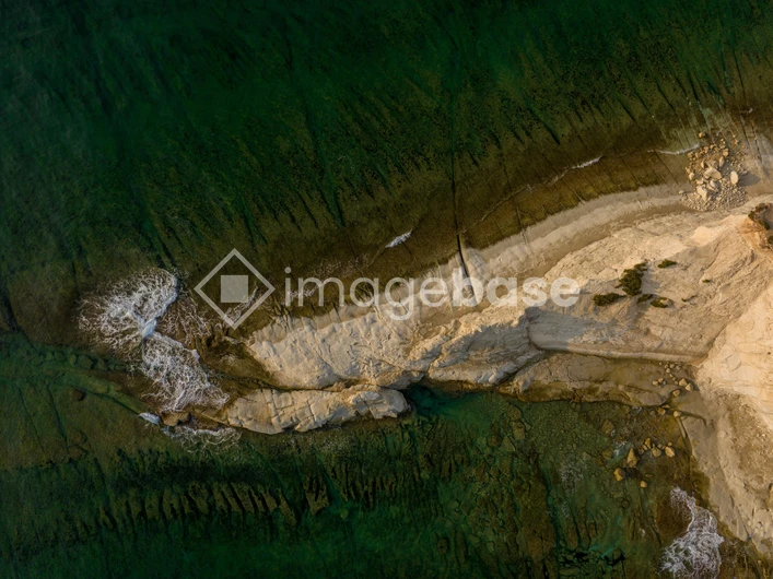 Aerial View of Rugged Coastline