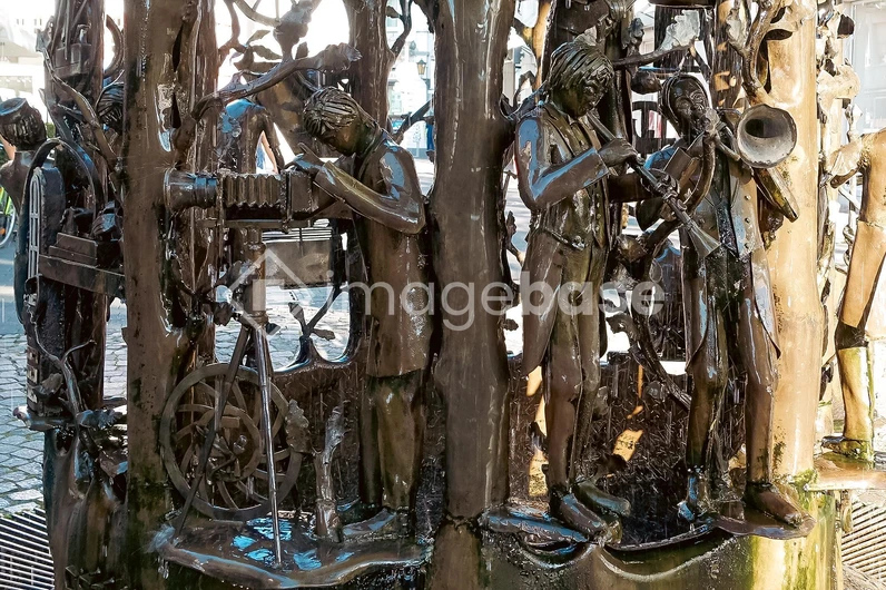 Intricate Metal Sculpture Display