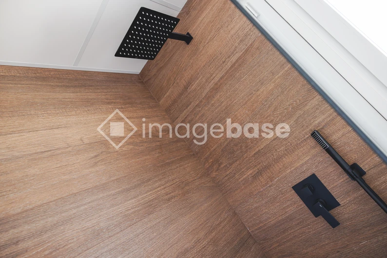 Modern Wooden Shower Interior