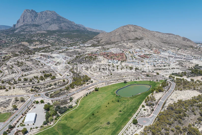 Mountainous Landscape with Urban Development