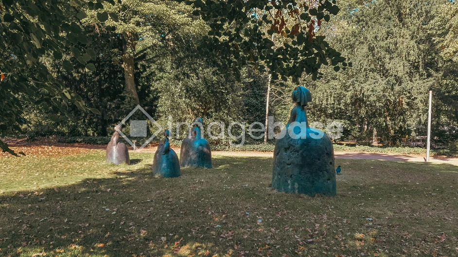 Outdoor Sculptures in a Park