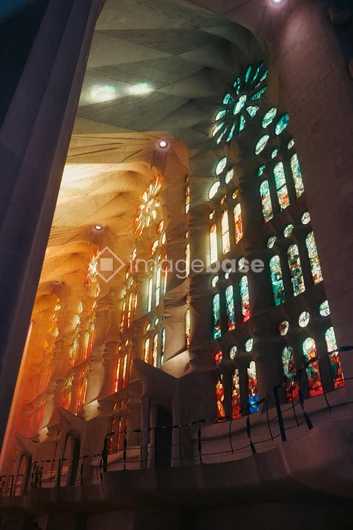 Colorful Stained Glass Interior