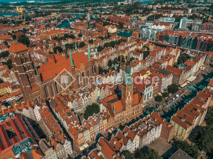Scenic Aerial View of a Historic City