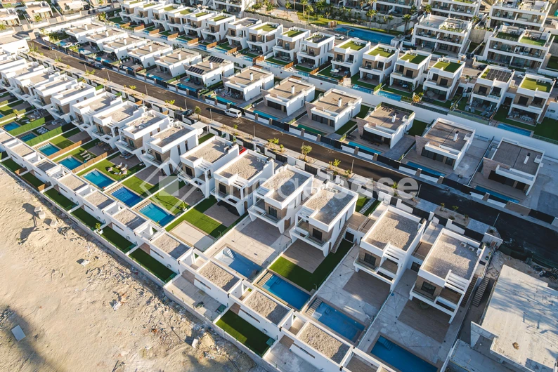 Aerial View of Modern Villas
